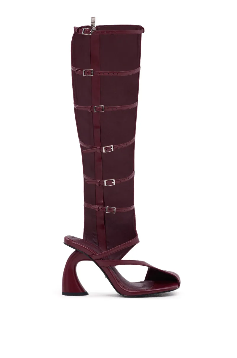 AZALEA WANG ANDRIUS BURGUNDY GLADIATOR SANDAL sold by AKIRA product image thumbnail 3