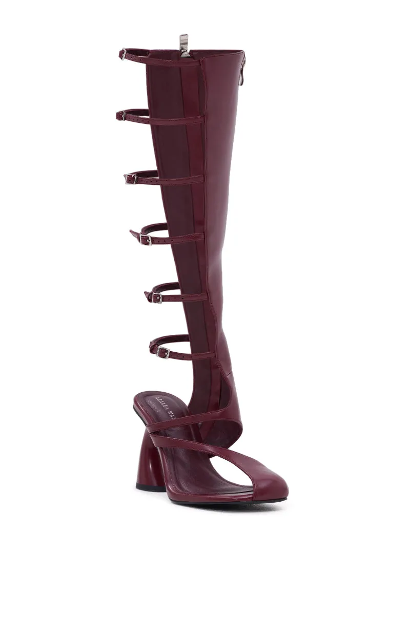 AZALEA WANG ANDRIUS BURGUNDY GLADIATOR SANDAL sold by AKIRA product image thumbnail 4