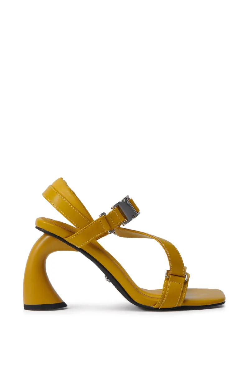 AZALEA WANG CAPRIZE MUSTARD NOVELTY HEEL SANDAL sold by AKIRA product image thumbnail 3