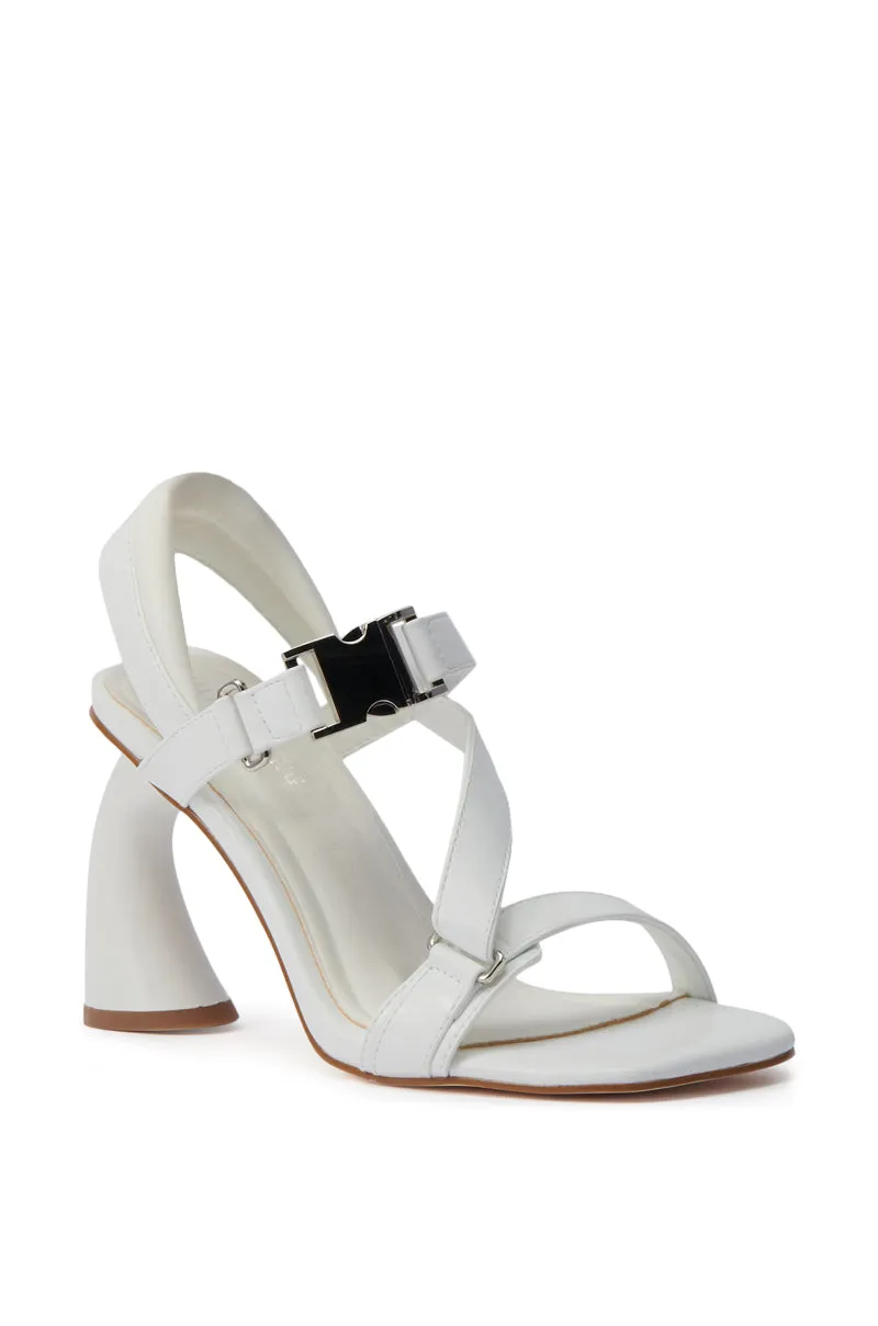 AZALEA WANG CAPRIZE WHITE INDUSTRIAL BUCKLE SANDAL sold by AKIRA product image thumbnail 4