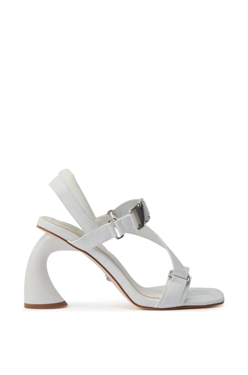 AZALEA WANG CAPRIZE WHITE INDUSTRIAL BUCKLE SANDAL sold by AKIRA product image thumbnail 3