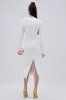 SAKURA BANDAGE RUFFLE MIDI DRESS IN WHITE sold by AKIRA