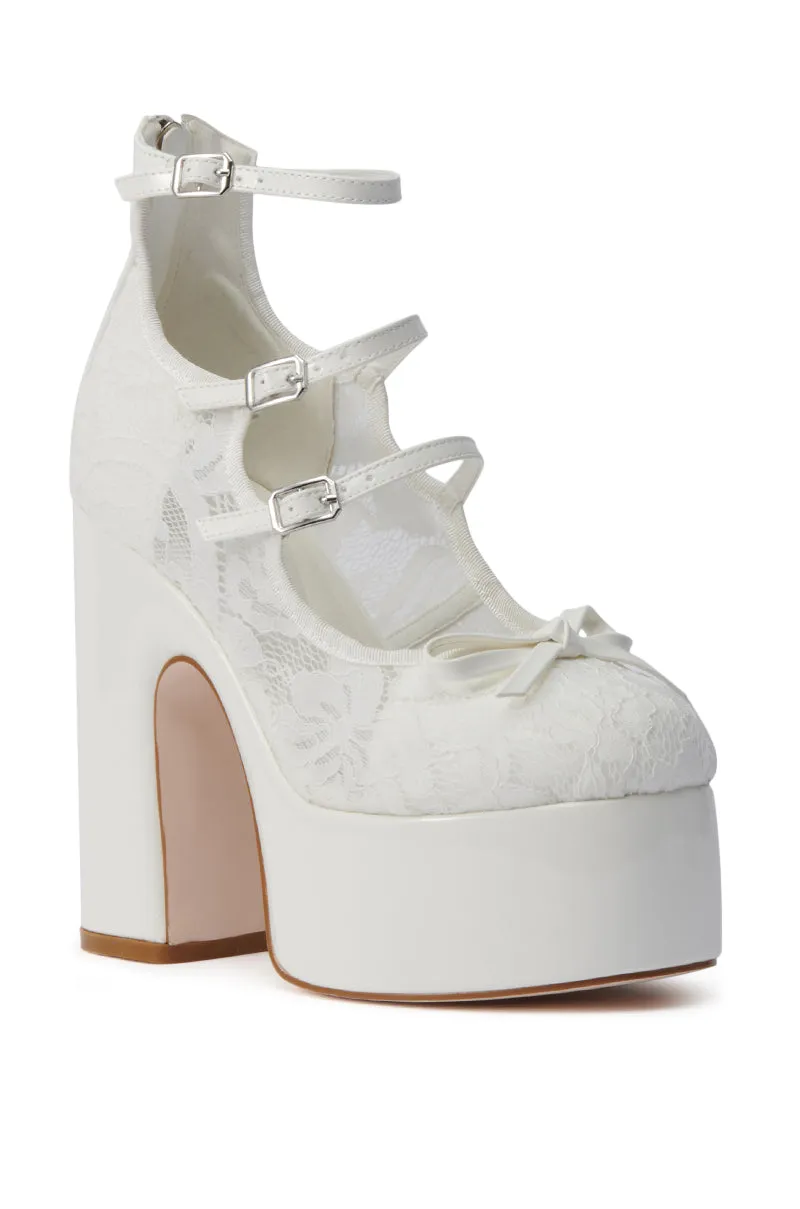 AZALEA WANG SPROUT WHITE PUMP sold by AKIRA product image thumbnail 5