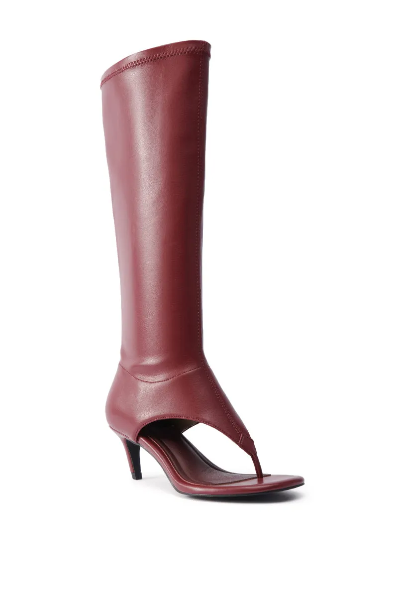 AZALEA WANG CECILE BURGUNDY SANDAL sold by AKIRA product image thumbnail 4