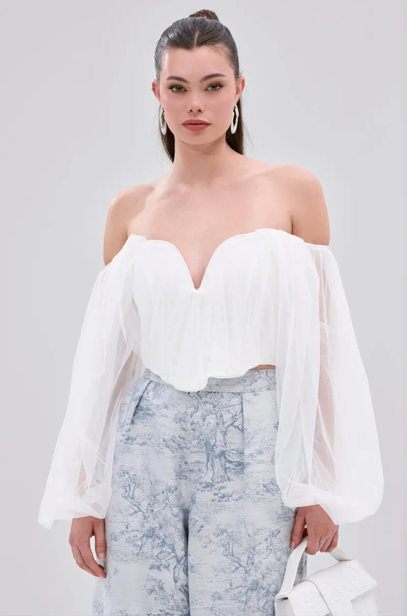 FLY WITH ME CORSET TOP IN WHITE sold by AKIRA product image thumbnail 2