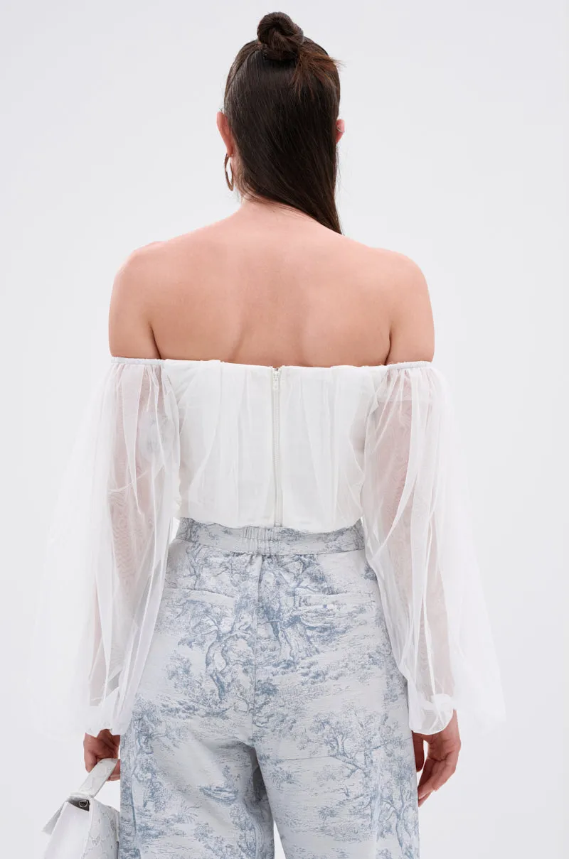 FLY WITH ME CORSET TOP IN WHITE sold by AKIRA product image thumbnail 4