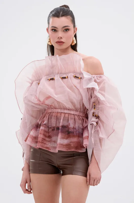 ANYWHERE BUT HERE BLOUSE sold by AKIRA