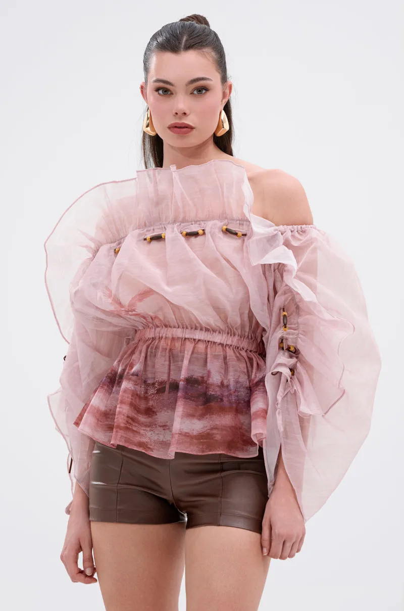 ANYWHERE BUT HERE BLOUSE sold by AKIRA