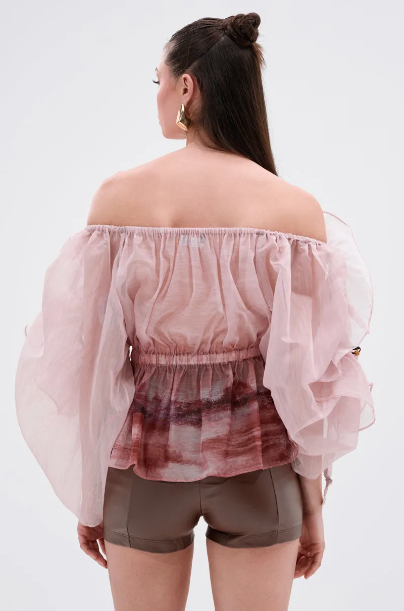 ANYWHERE BUT HERE BLOUSE sold by AKIRA product image thumbnail 4