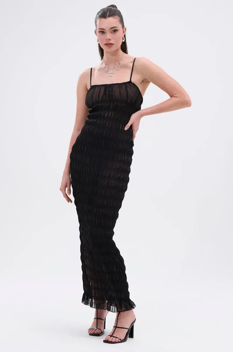 ON A BEACH OR A NIGHT OUT MESH MAXI DRESS sold by AKIRA