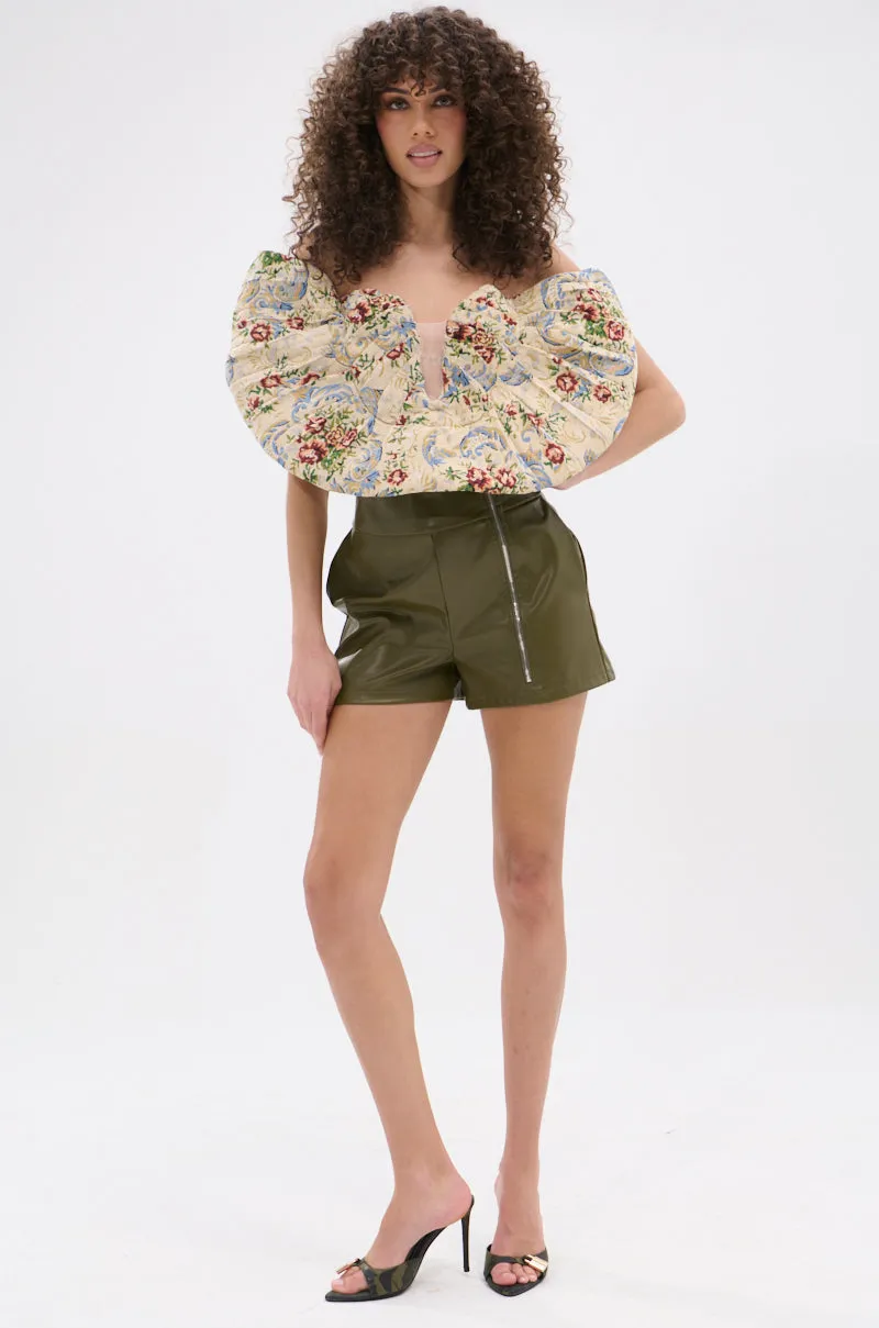 LOOK THIS WAY JACQUARD BLOUSE sold by AKIRA product image thumbnail 4