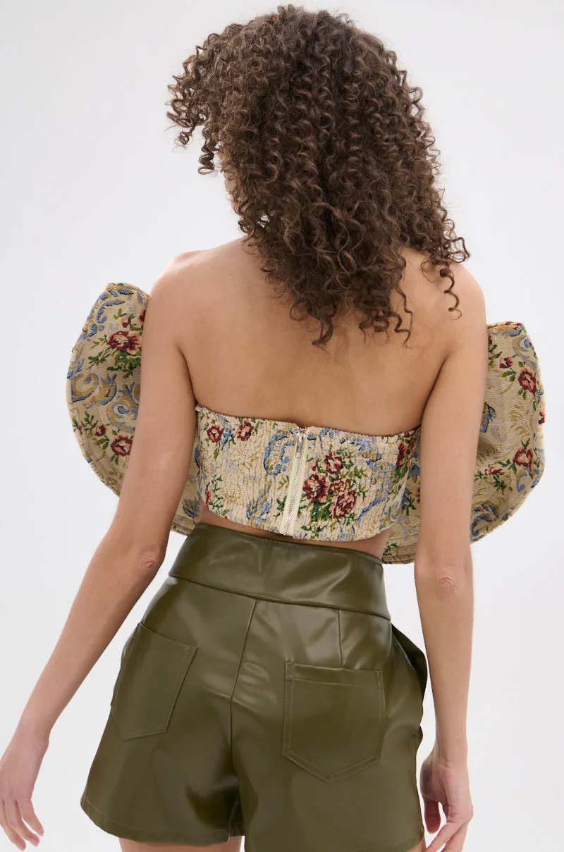 LOOK THIS WAY JACQUARD BLOUSE sold by AKIRA product image thumbnail 3