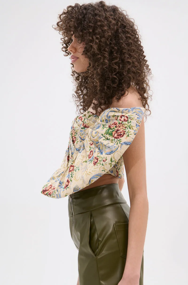 LOOK THIS WAY JACQUARD BLOUSE sold by AKIRA product image thumbnail 2