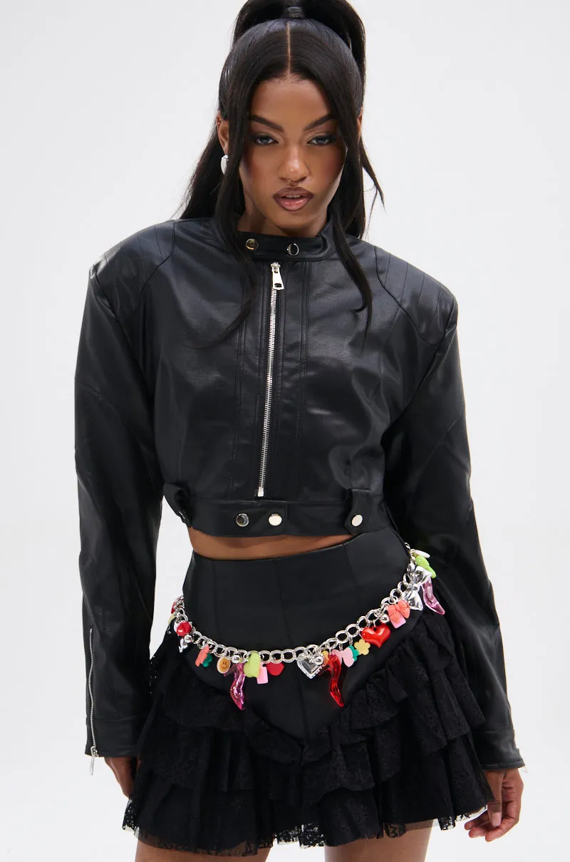 CHARISMA CROPPED MOTO sold by AKIRA