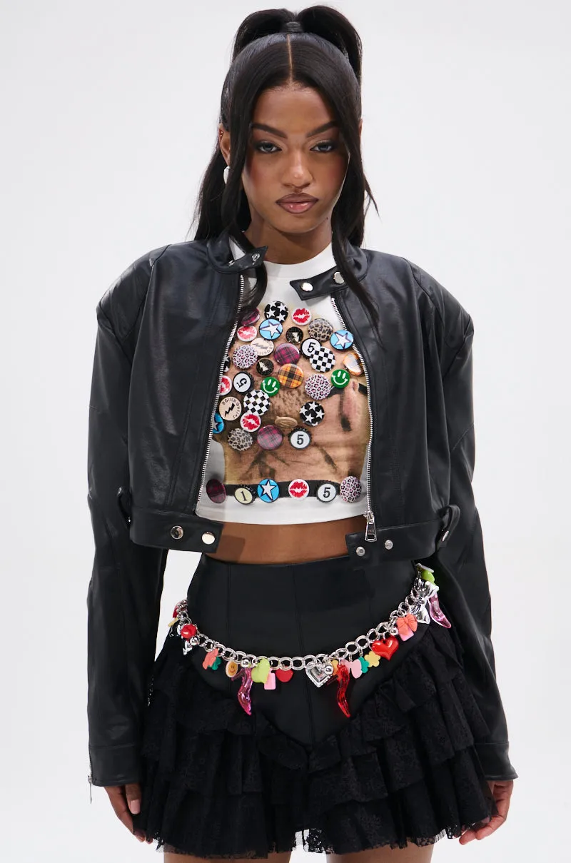 CHARISMA CROPPED MOTO sold by AKIRA product image thumbnail 3