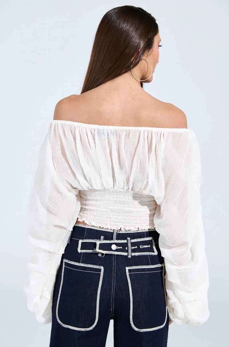 KOA FLOWY PLEATED LONG SLEEVE BLOUSE sold by AKIRA product image thumbnail 4