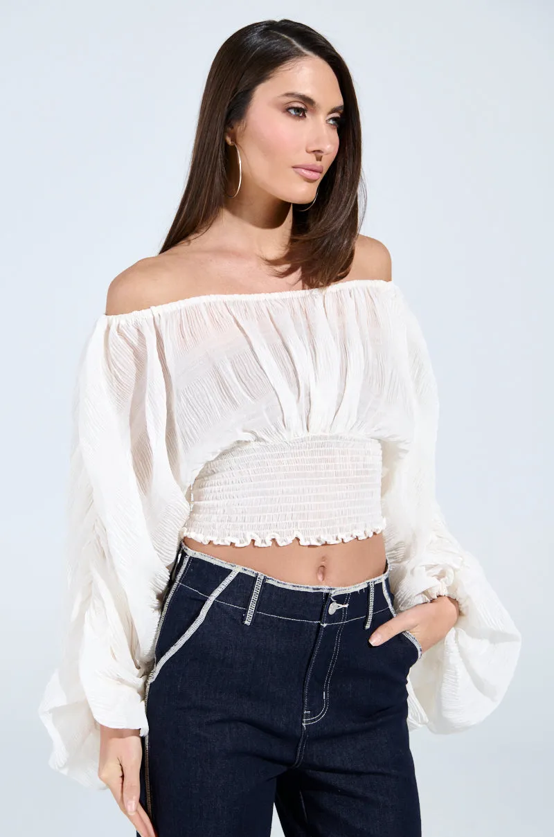 KOA FLOWY PLEATED LONG SLEEVE BLOUSE sold by AKIRA product image thumbnail 2