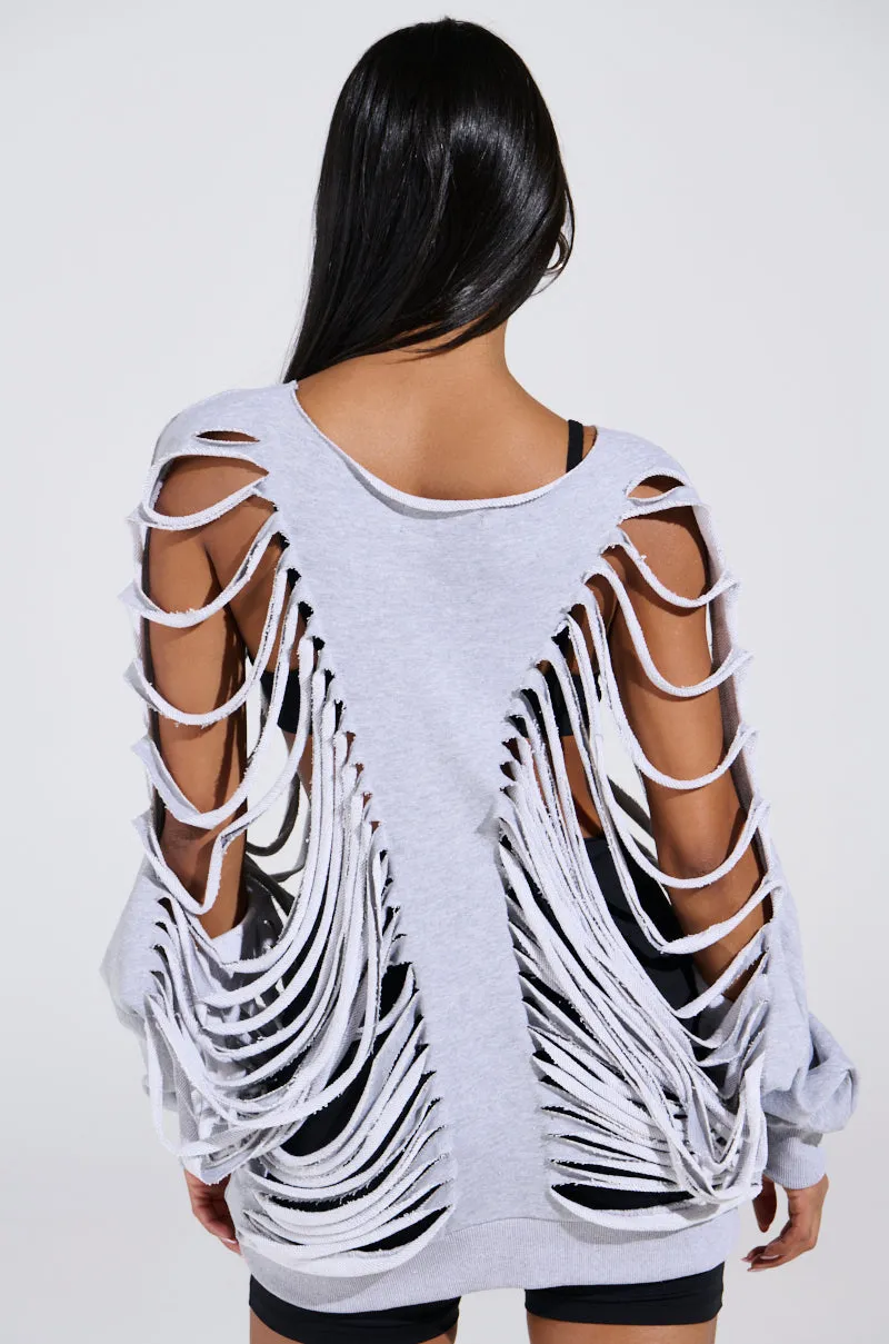 CUT HIM OFF FRENCH TERRY SWEATSHIRT sold by AKIRA product image thumbnail 5