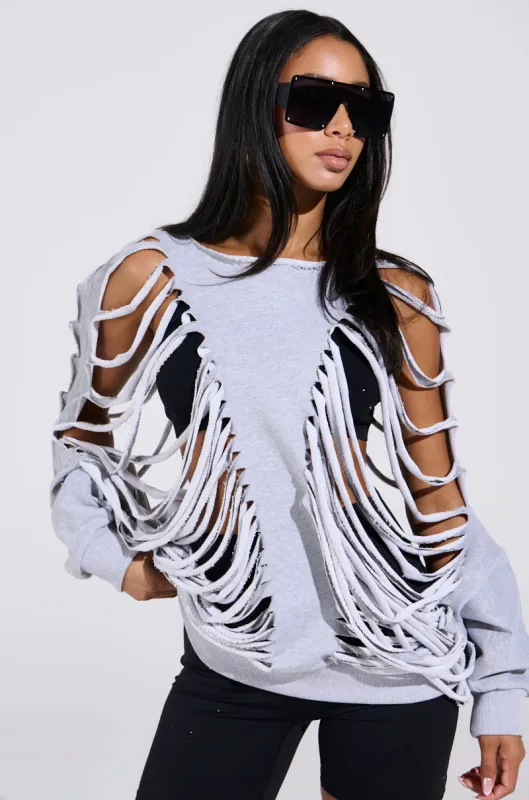 CUT HIM OFF FRENCH TERRY SWEATSHIRT sold by AKIRA