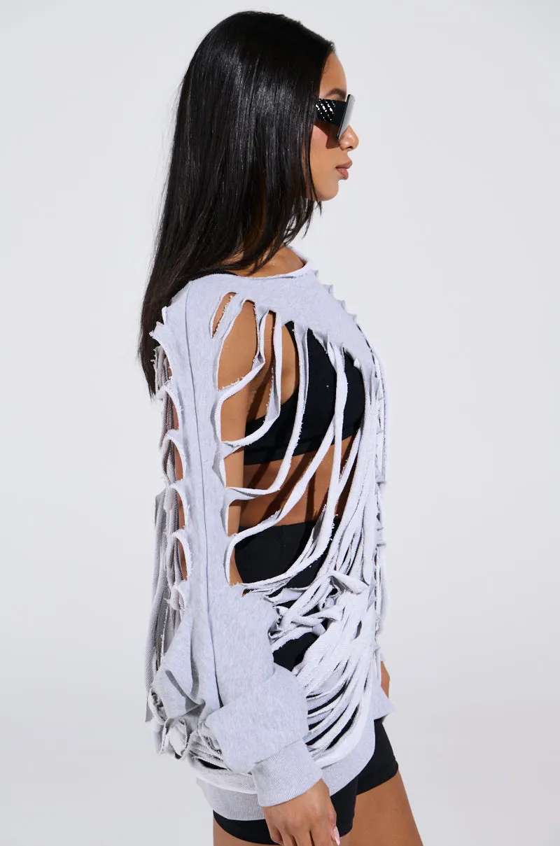 CUT HIM OFF FRENCH TERRY SWEATSHIRT sold by AKIRA product image thumbnail 4