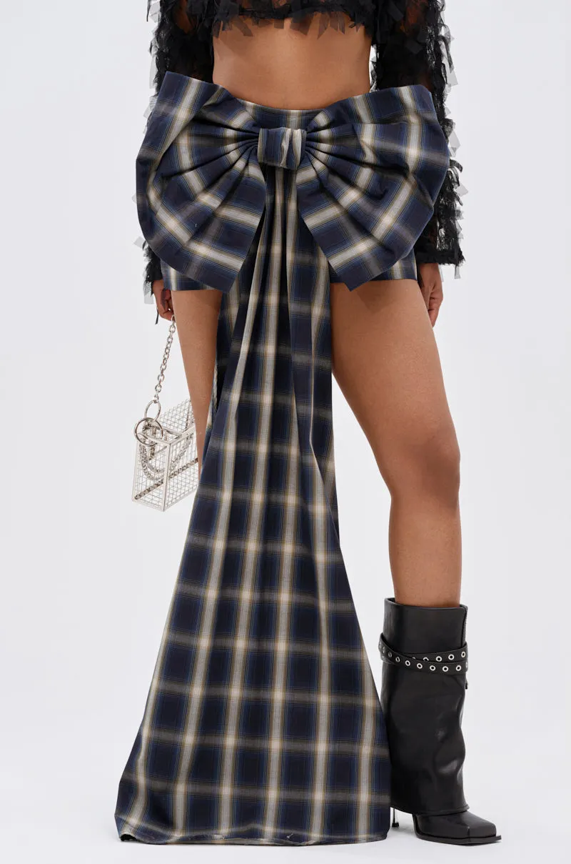 PRETTY LIKE ME PLAID BOW MINI SKIRT sold by AKIRA product image thumbnail 2