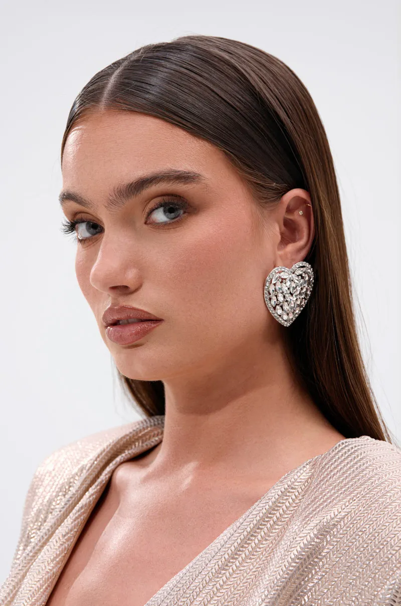 ALL MY HEART EARRING IN SILVER sold by AKIRA product image thumbnail 4