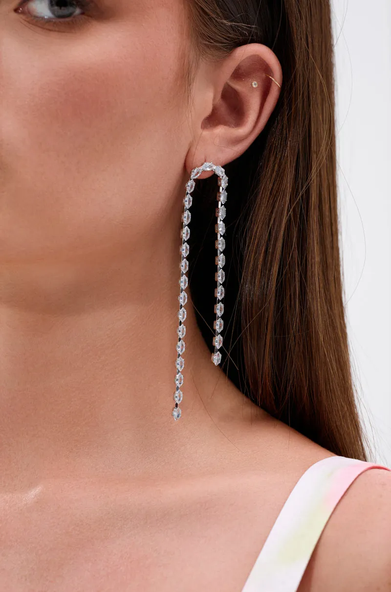 WATERFALL DANGLE EARRING IN SILVER sold by AKIRA product image thumbnail 4