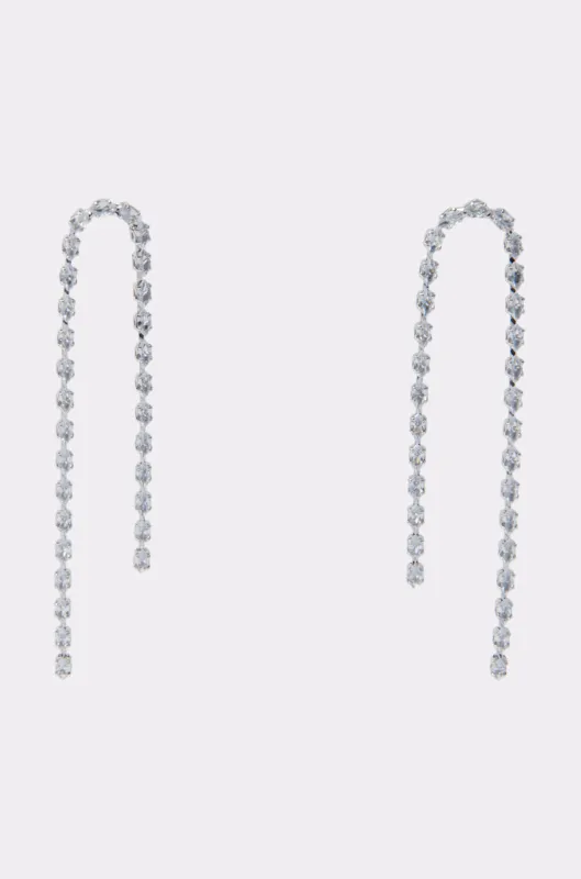 WATERFALL DANGLE EARRING IN SILVER made by AKIRA