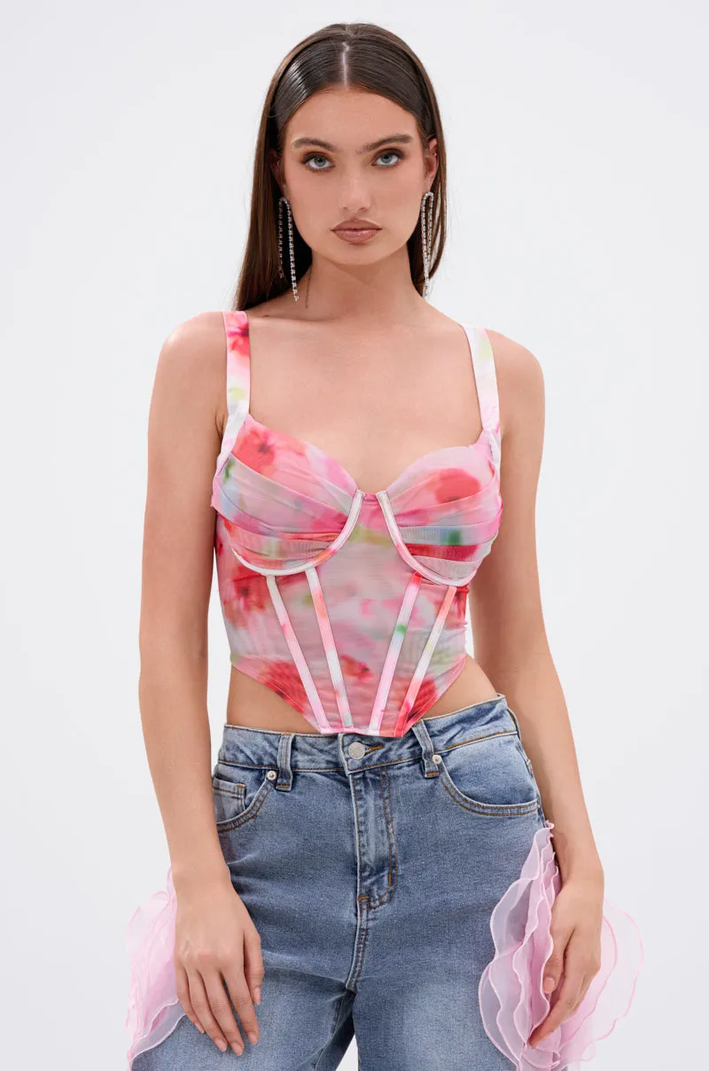 SHELLY OMBRE MESH CORSET sold by AKIRA product image thumbnail 2