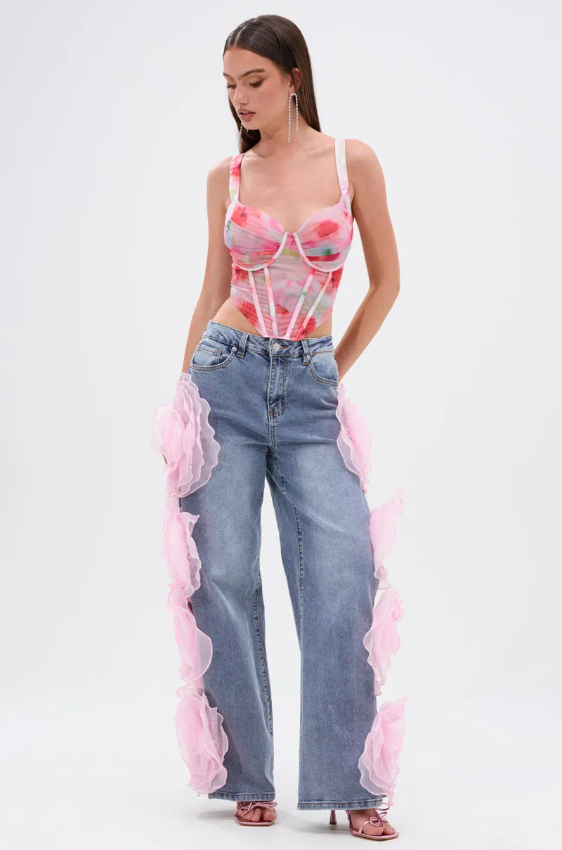 SHELLY OMBRE MESH CORSET sold by AKIRA product image thumbnail 5