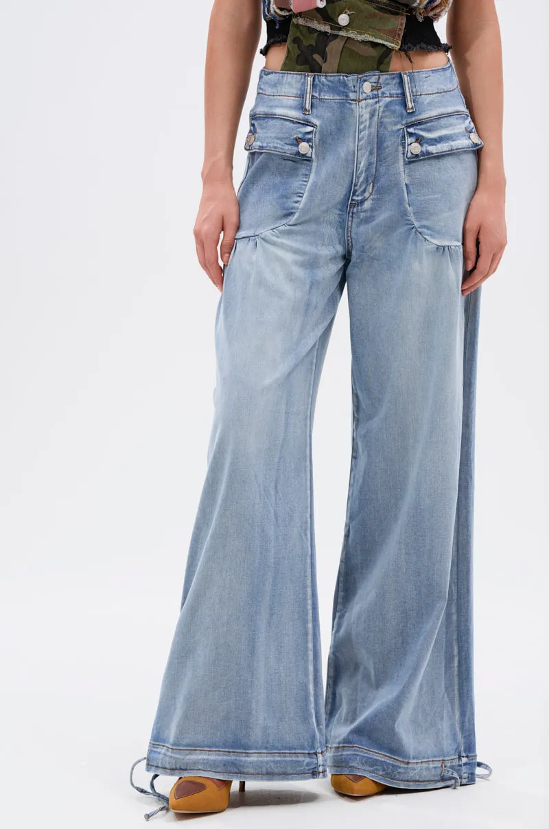 LAY IT LOW BALLOON PANT IN LIGHT BLUE sold by AKIRA product image thumbnail 2