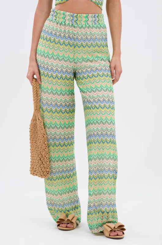 JUST A FEELING CROCHET PALAZZO PANT sold by AKIRA