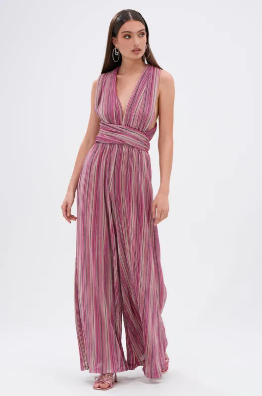 JUMPIN AROUND SLINKY JUMPSUIT sold by AKIRA
