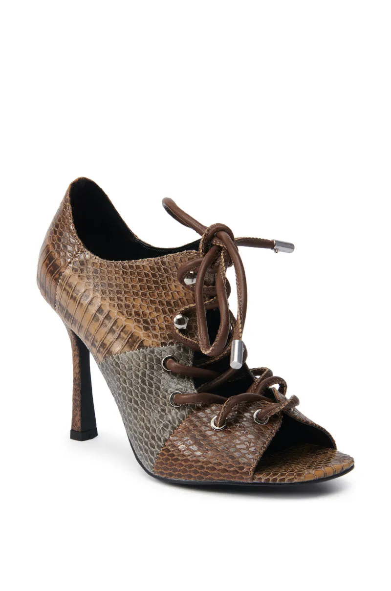 AZALEA WANG ASHLIE COLOR BLOCKED SNAKE SANDAL sold by AKIRA product image thumbnail 5