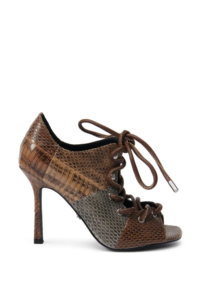 AZALEA WANG ASHLIE COLOR BLOCKED SNAKE SANDAL sold by AKIRA product image thumbnail 4