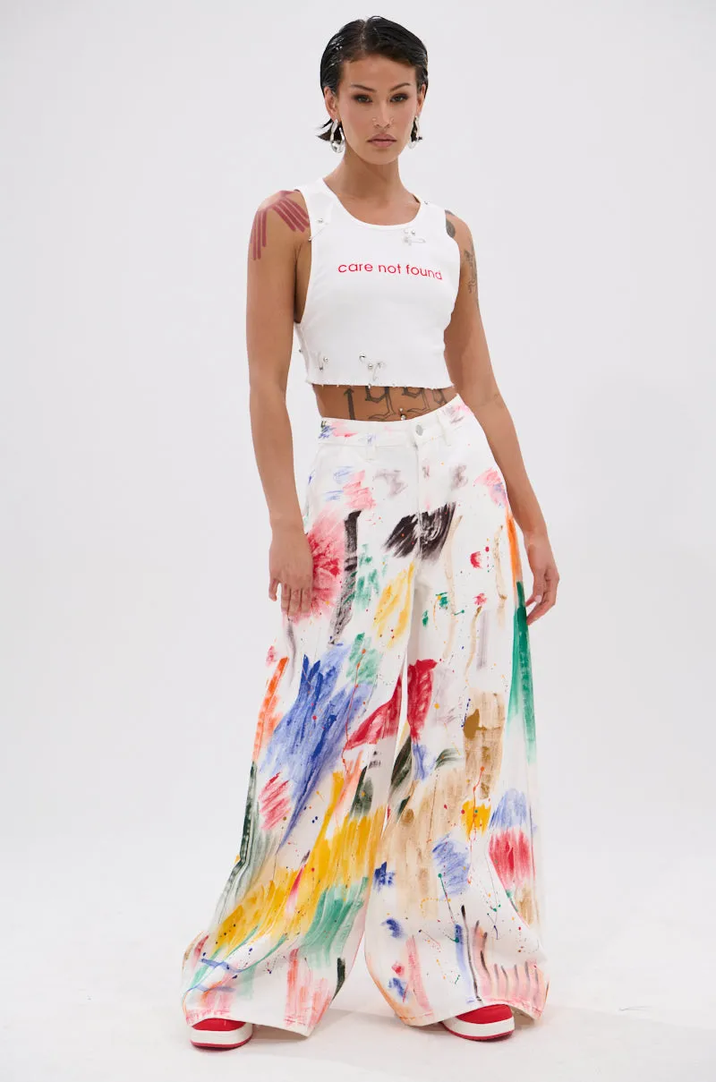 NEVER CARED DISTRESSED CROPPED TANK TOP sold by AKIRA product image thumbnail 5