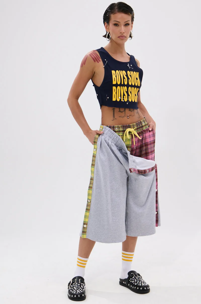 BOYS LIE DISTRESSED CROPPED TANK TOP sold by AKIRA product image thumbnail 4