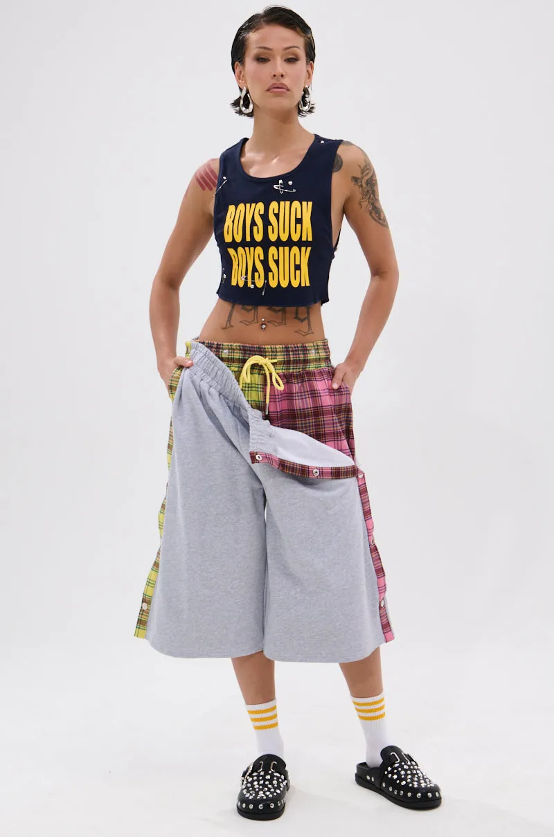 BOYS LIE DISTRESSED CROPPED TANK TOP sold by AKIRA product image thumbnail 5