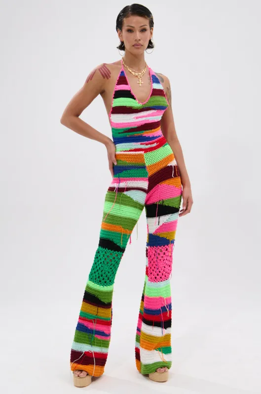 FUNKY TOWN CROCHET JUMPSUIT sold by AKIRA