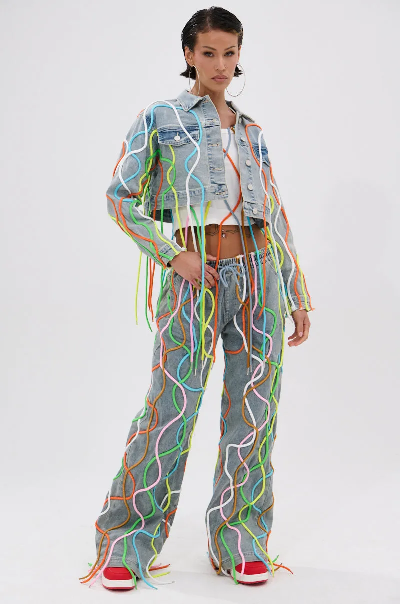 CRAZY FOR YOU DENIM PANTS sold by AKIRA