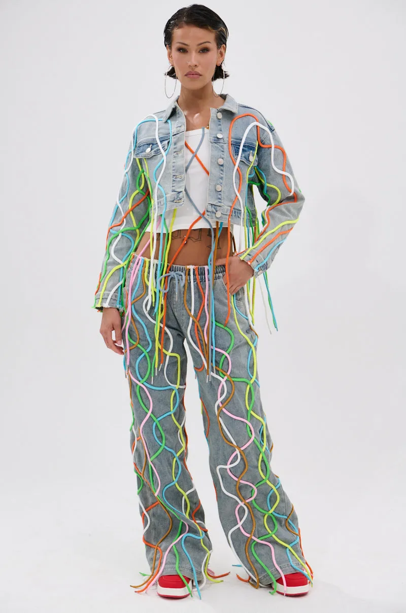 WALK IT TALK IT DENIM JACKET sold by AKIRA product image thumbnail 4