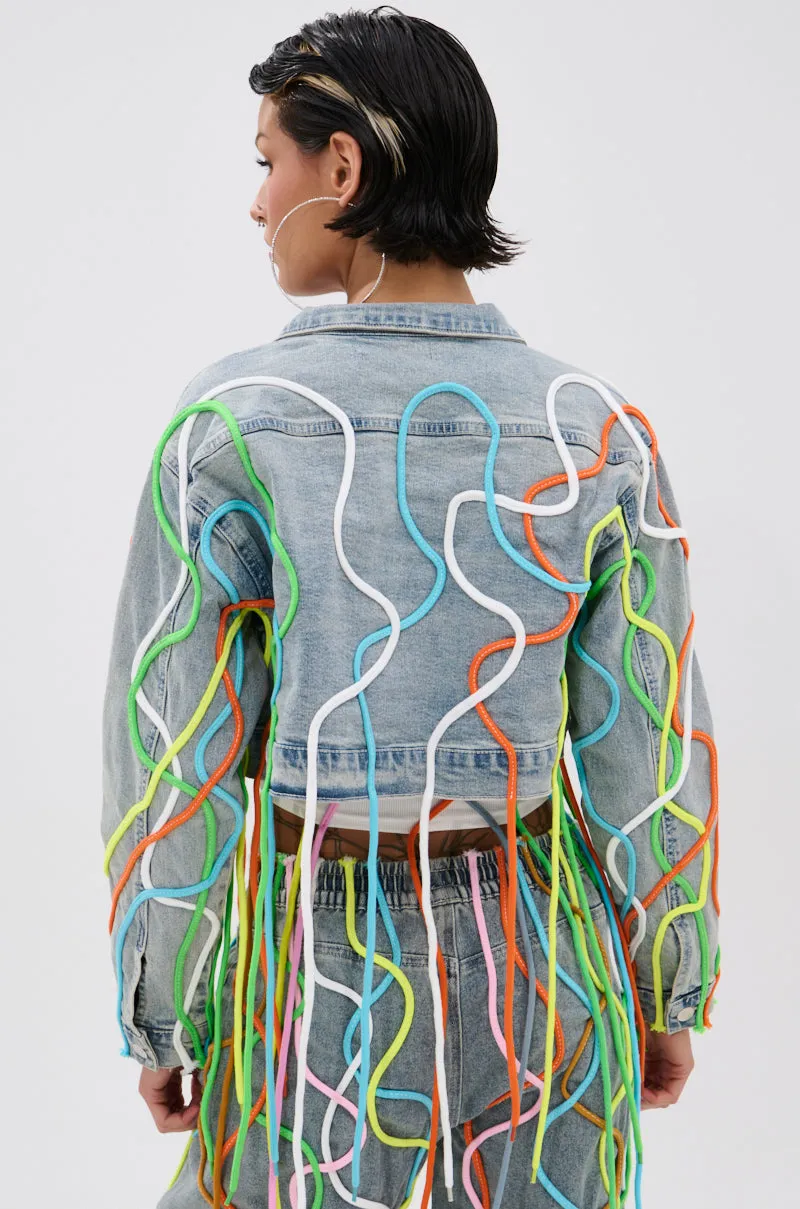 WALK IT TALK IT DENIM JACKET sold by AKIRA product image thumbnail 3