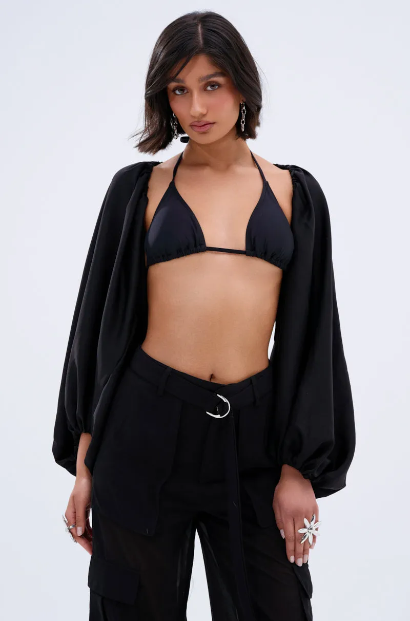 COVER UP CHIFFON SHRUG IN BLACK sold by AKIRA product image thumbnail 3