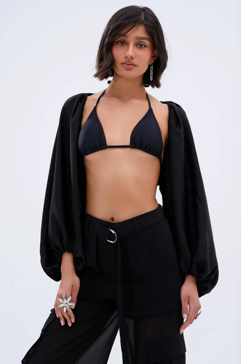 COVER UP CHIFFON SHRUG IN BLACK sold by AKIRA product image thumbnail 2