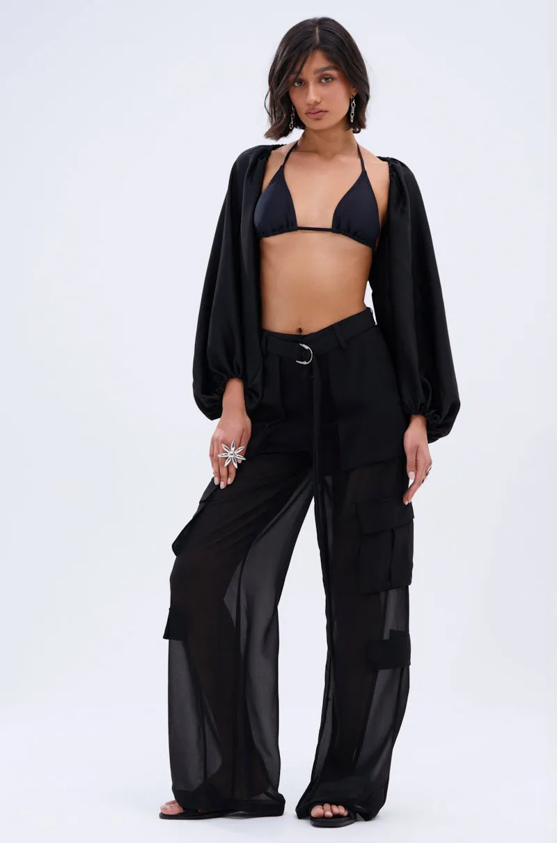 FAME IS REAL SHEER TROUSER sold by AKIRA product image thumbnail 3