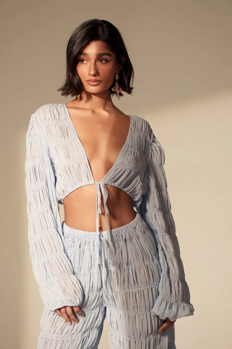 ICED OUT TIE FRONT TOP sold by AKIRA