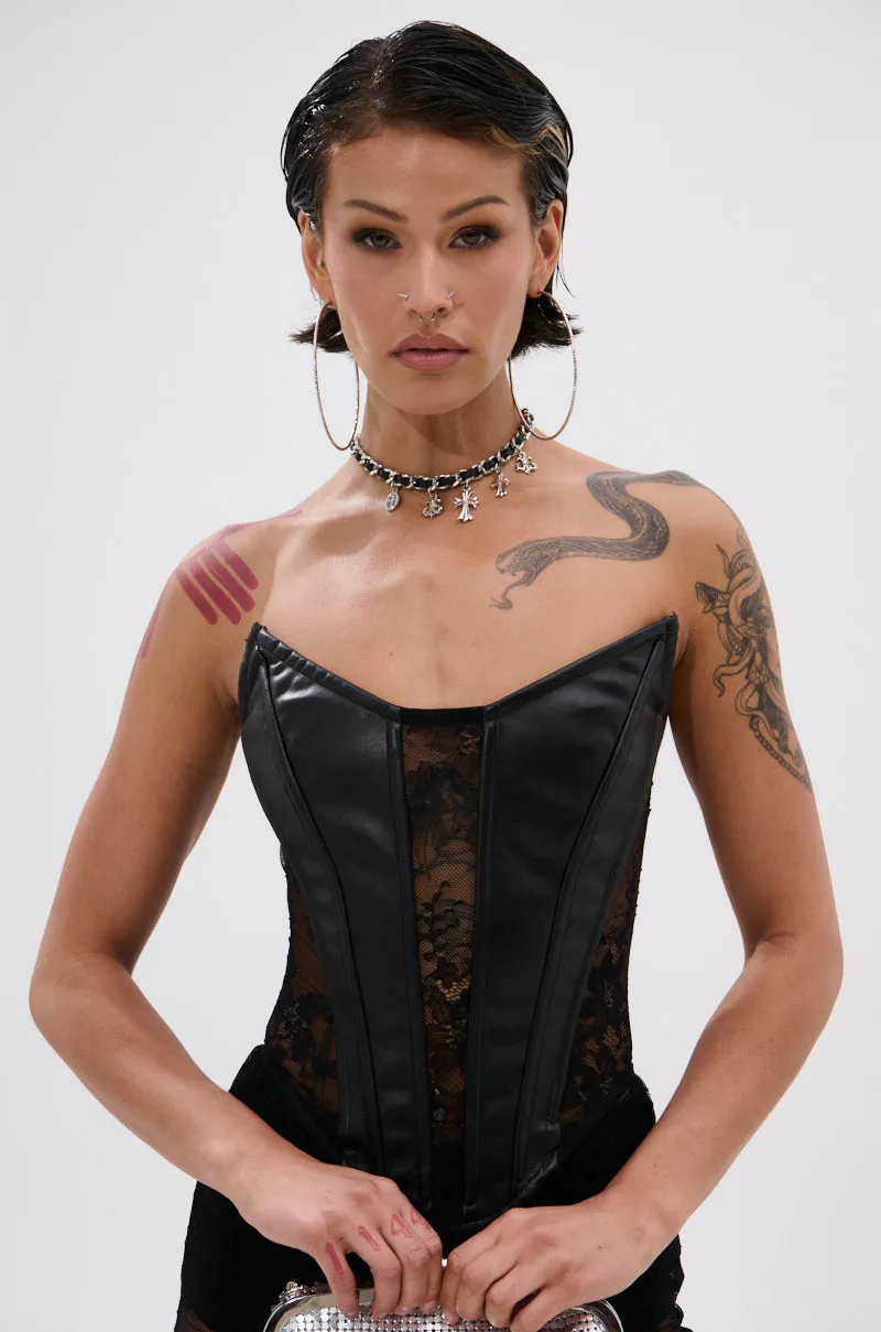 TOO GOOD FOR THIS LACE CORSET sold by AKIRA