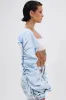 DANI RUCHED DENIM BOLERO sold by AKIRA