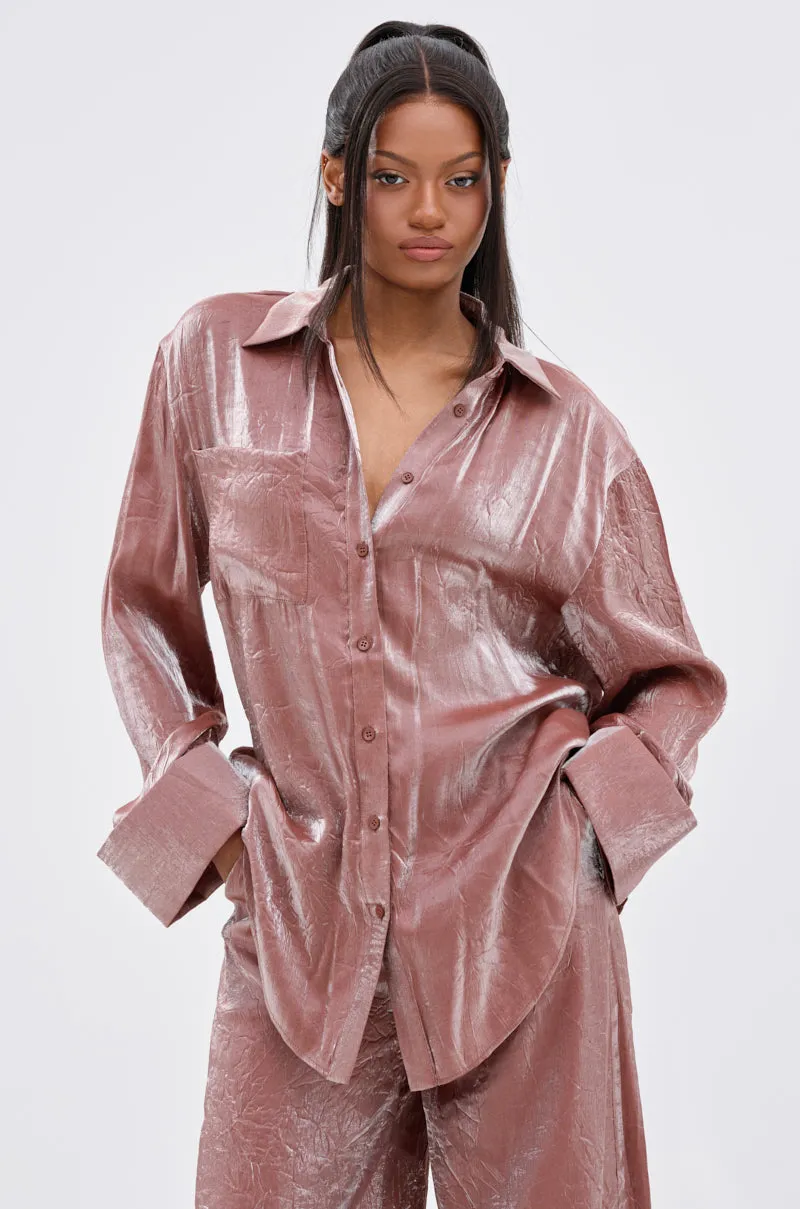 LOOK AT ME BUTTON DOWN TOP sold by AKIRA