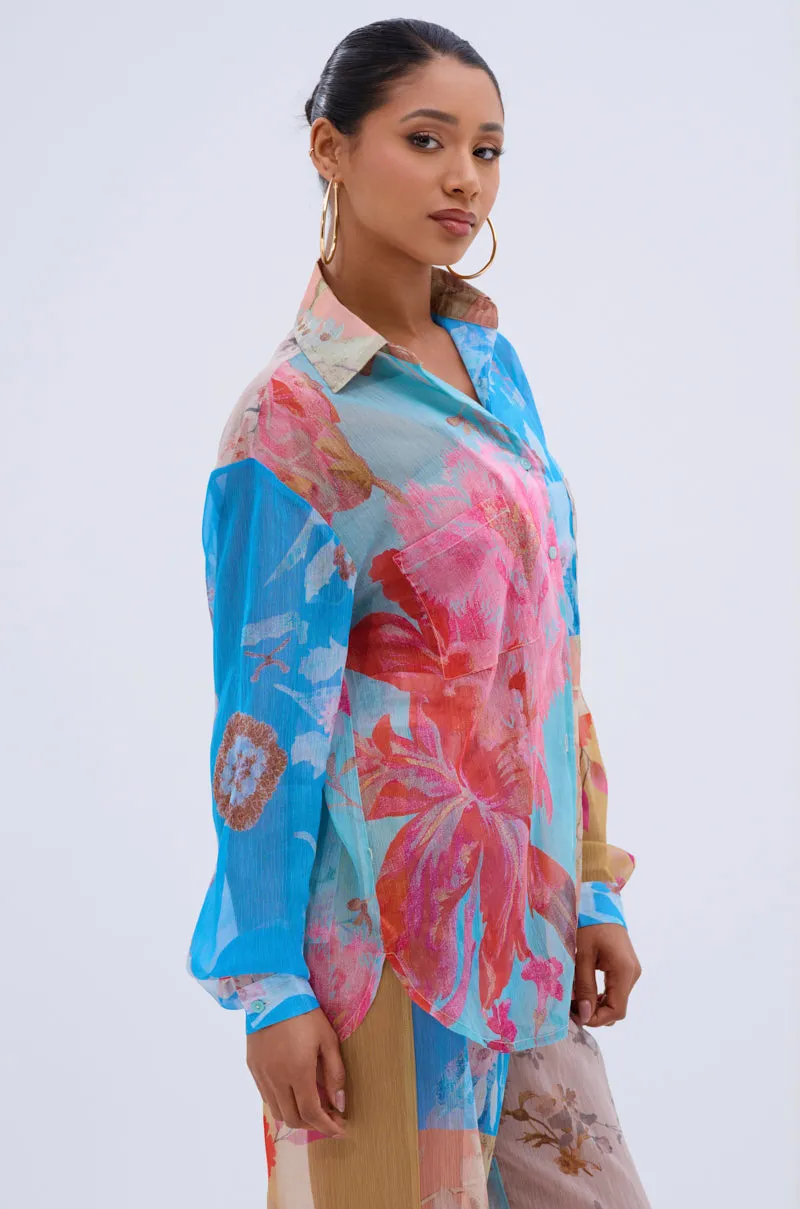 LILY CHIFFON BUTTON DOWN TOP sold by AKIRA product image thumbnail 3